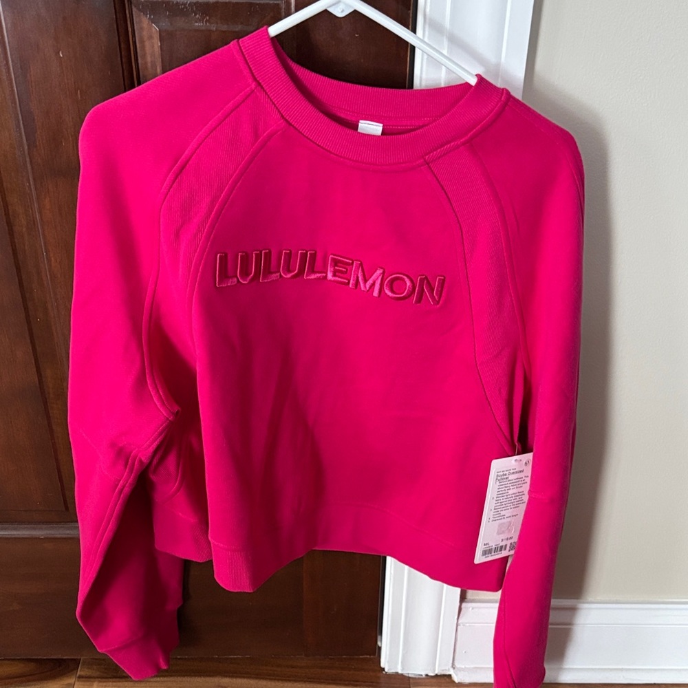 Lululemon Bright Pink Scuba Pullover Oversized M/L Brand New with Tags
